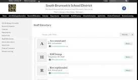 
							         Staff Directory - South Brunswick Board of Education								  
							    