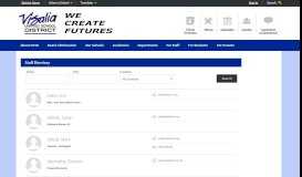 
							         Staff Directory / Staff Directory - Visalia Unified School District								  
							    