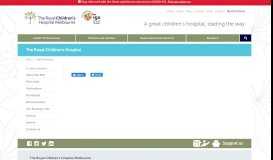 
							         Staff Directory - The Royal Children's Hospital								  
							    
