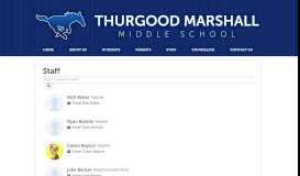 
							         Staff Directory | Thurgood Marshall Middle School								  
							    