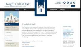 
							         Staff | Dwight Hall at Yale								  
							    