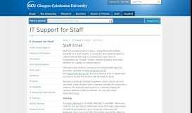 
							         Staff Email | Glasgow Caledonian University | Scotland, UK								  
							    