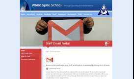 
							         Staff Email Portal | White Spire School								  
							    