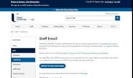 
							         Staff Email - Ulster University ISD								  
							    