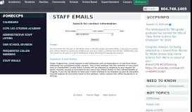 
							         Staff Emails | Chesterfield County Public Schools								  
							    