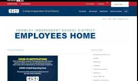 
							         Staff / Employees Home - Crowley ISD								  
							    