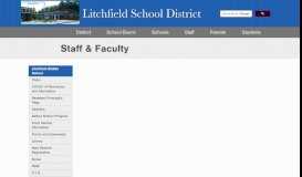 
							         Staff & Faculty - Litchfield School District								  
							    