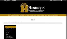 
							         Staff - Henrietta Independent School District								  
							    