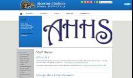 
							         Staff Home - Alcester-Hudson School District 61-1								  
							    