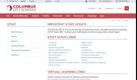 
							         Staff / Homepage - Columbus City Schools								  
							    