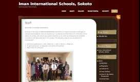 
							         Staff | Iman International Schools, Sokoto								  
							    