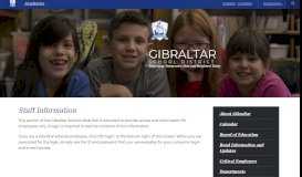 
							         Staff Info - GIBRALTAR SCHOOL DISTRICT								  
							    
