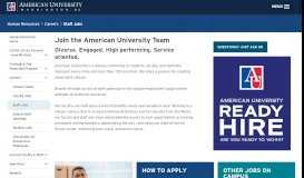 
							         Staff Jobs | American University, Washington, DC								  
							    