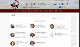 
							         Staff - Kings Park Central School District								  
							    
