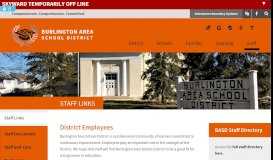 
							         STAFF LINKS - Burlington Area School District								  
							    