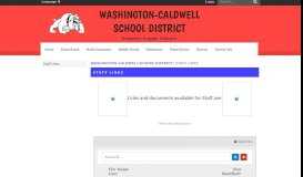 
							         Staff Links - Washington-Caldwell School District								  
							    