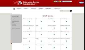 
							         Staff Links - Wisconsin Rapids Public Schools								  
							    