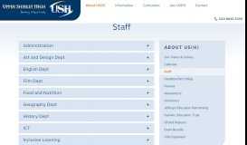 
							         Staff List for Upper Shirley High School, USH, Southampton Hampshire								  
							    