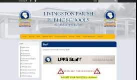 
							         Staff - Livingston Parish Public Schools								  
							    