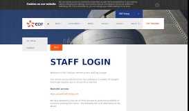
							         Staff Login - EDF								  
							    