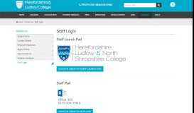 
							         Staff Login - Herefordshire and Ludlow College								  
							    