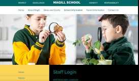 
							         Staff Login - Magill Primary School								  
							    