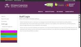 
							         Staff Login - Ottawa-Carleton District School Board								  
							    