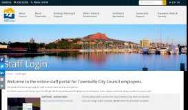 
							         Staff Login - Townsville City Council								  
							    