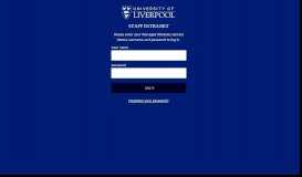 
							         Staff login - University of Liverpool								  
							    