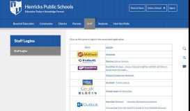 
							         Staff Logins - Herricks Public Schools								  
							    