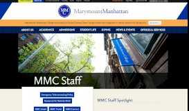 
							         Staff: Marymount Manhattan College								  
							    