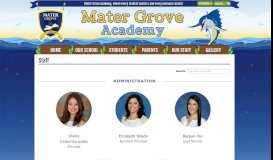 
							         Staff - Mater Grove Academy								  
							    
