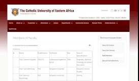 
							         Staff Members - Catholic University of Eastern Africa								  
							    