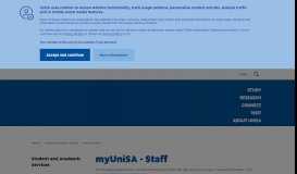 
							         Staff - myUniSA								  
							    