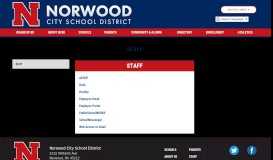 
							         Staff - Norwood City Schools								  
							    