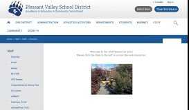 
							         Staff / Overview - Pleasant Valley School District								  
							    