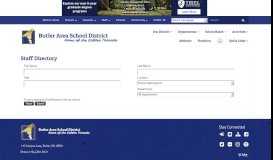 
							         Staff Page - Butler Area School District								  
							    