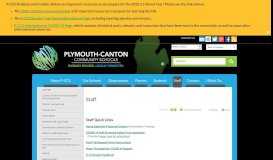 
							         Staff | Plymouth-Canton Community Schools								  
							    
