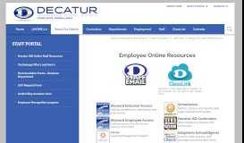 
							         Staff Portal / Decatur ISD Online Staff Resources								  
							    