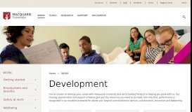 
							         Staff Portal - Development - MQ Staff - Macquarie University								  
							    