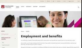 
							         Staff Portal - Employment and benefits - MQ Staff - Macquarie University								  
							    