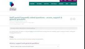 
							         Staff portal frequently asked questions - access, support & general ...								  
							    