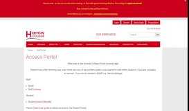 
							         Staff Portal - Harrow College								  
							    