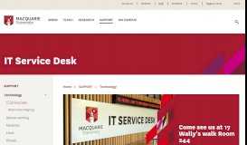 
							         Staff Portal - IT Service Desk - MQ Staff - Macquarie University								  
							    