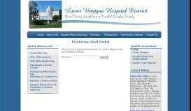 
							         Staff Portal | Lower Umpqua Hospital								  
							    