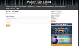 
							         Staff Portal - Massey High School								  
							    