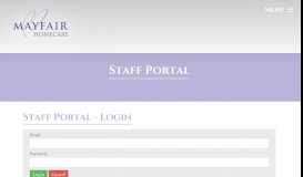 
							         Staff Portal - Mayfair Homecare								  
							    