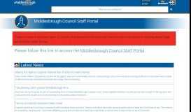 
							         Staff Portal - Middlesbrough Council								  
							    