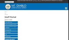 
							         Staff Portal - Mt. Diablo Unified School District								  
							    