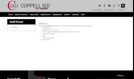 
							         Staff Portal / Overview - Coppell ISD								  
							    